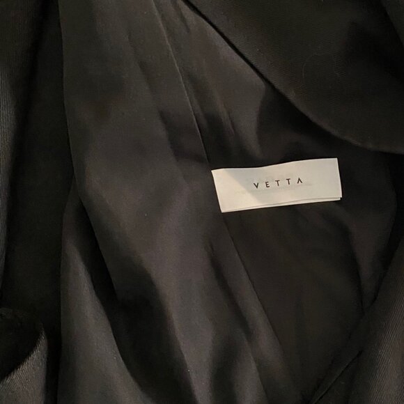 Vetta Capsule The Trench Black Coat Convertible Sleeveless Sz XS - Picture 13 of 15